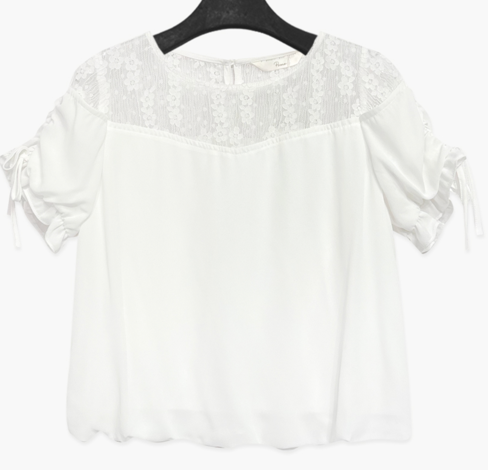 Blouse rose poudré avec dentelle – Édition limitée