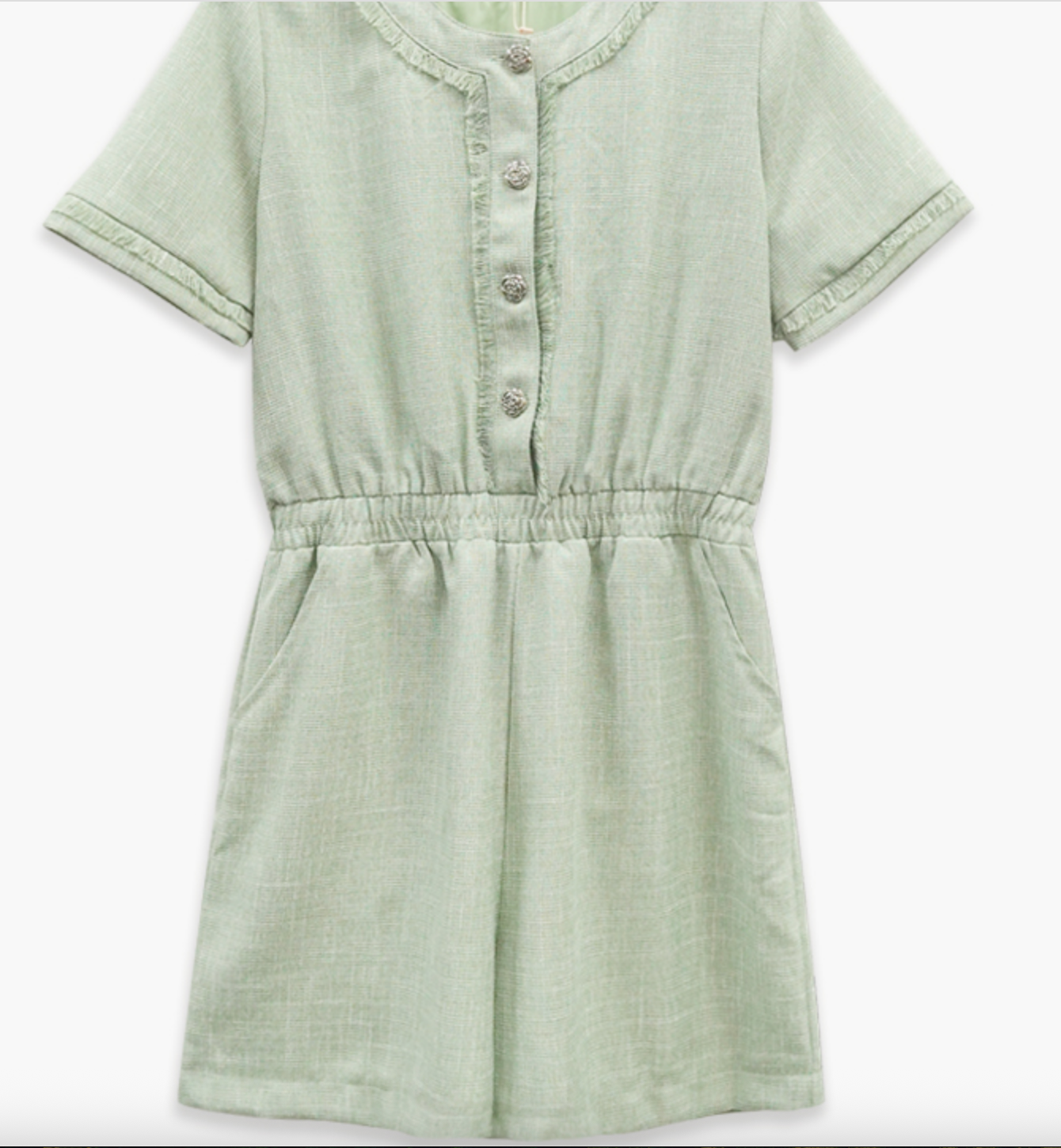 Combinaison courte élégante vert sauge