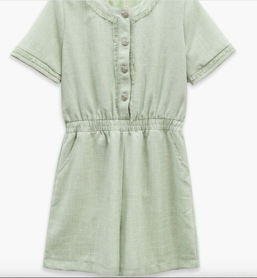 Combinaison courte élégante vert sauge