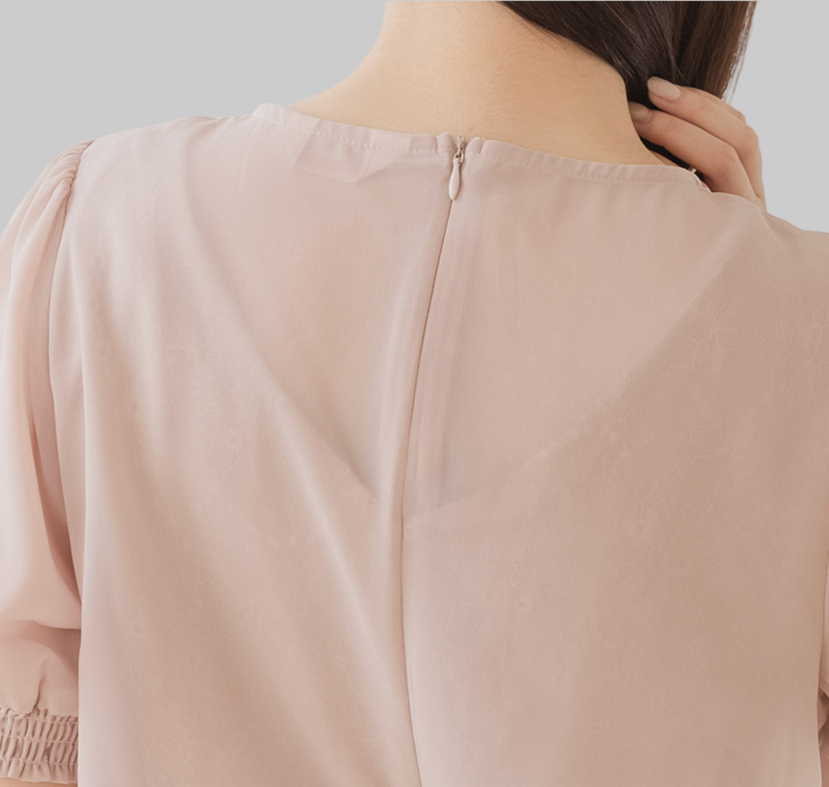 Robe Midi Rose Poudré avec Détails en Dentelle