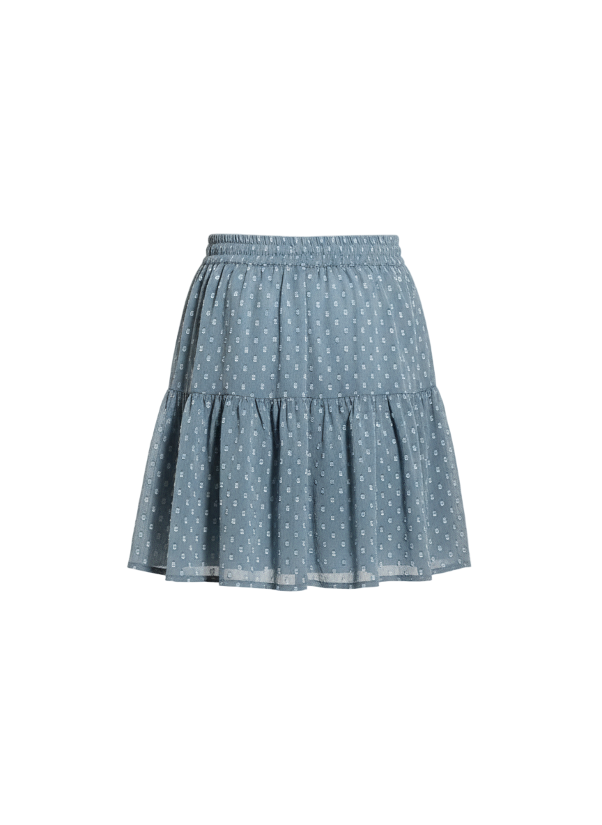 Skort Ligero con Interior de Algodón | Mini Falda de Lunares con Elástico y Lazo Decorativo