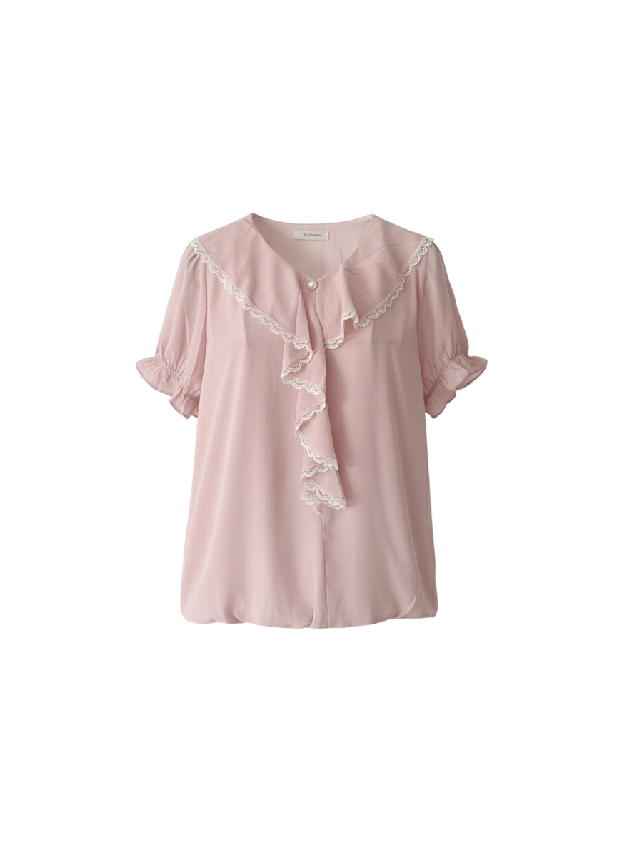 Blusa Romántica Rosa Pastel: Feminidad Refinada