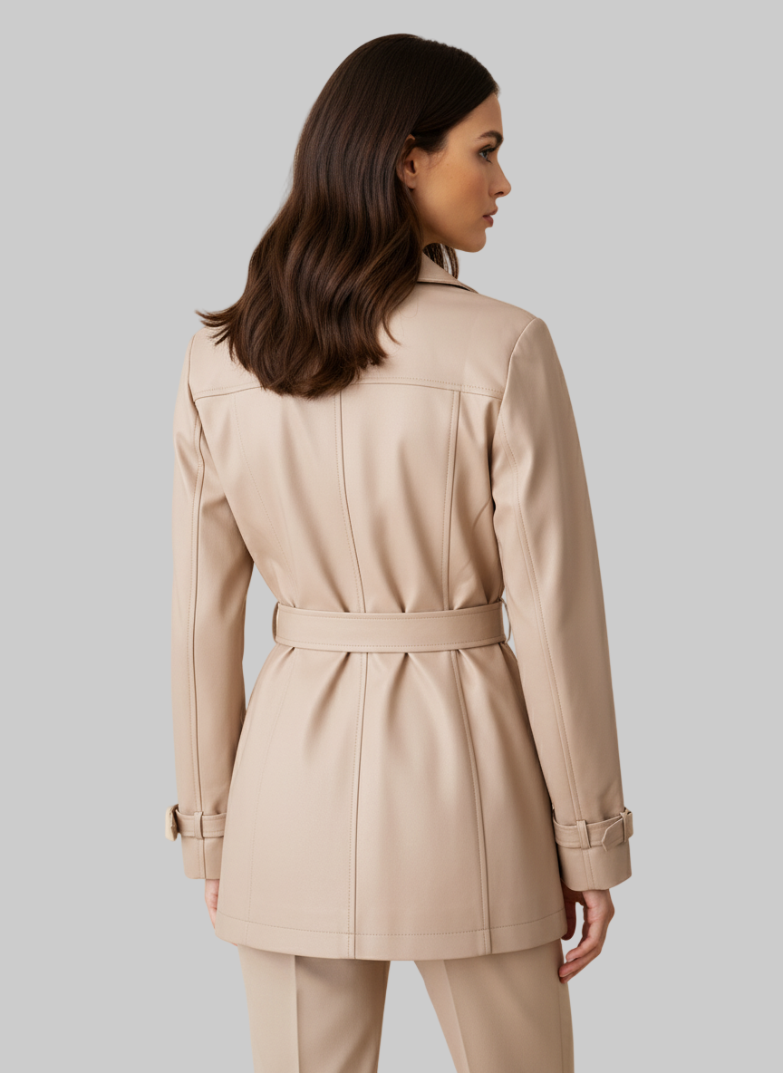 Trench Coat Beige Nude: Lujo y Elegancia Clásica