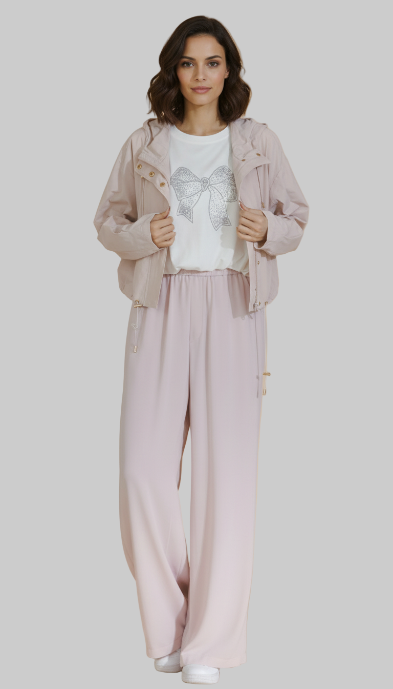 Pantalón Ancho Rosa Pastel: Confort y Estilo Casual Chic