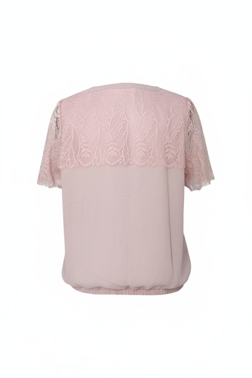 Blusa Romántica de Encaje Floral