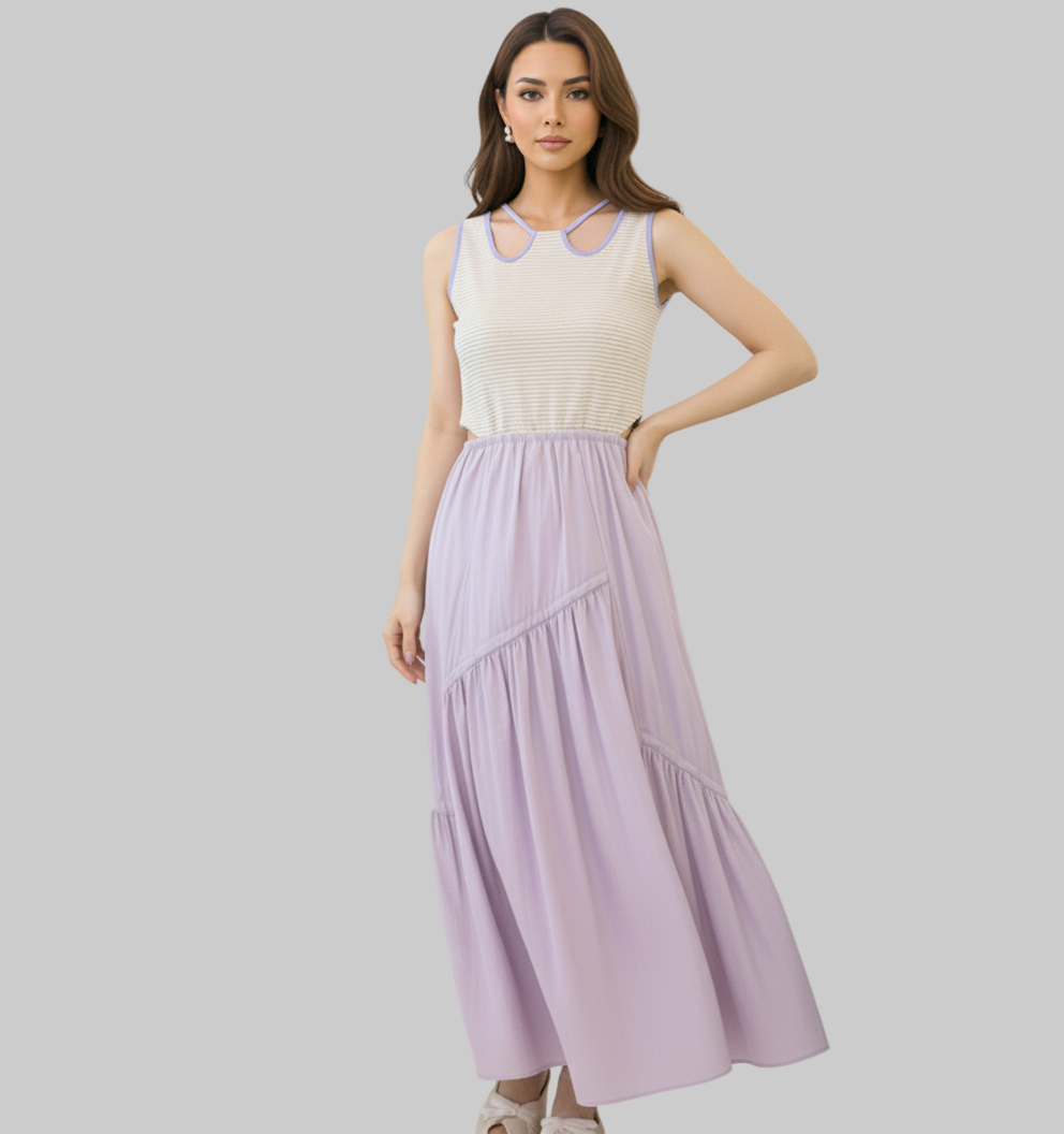 Robe élégante décontractée bicolore – Collection limitée