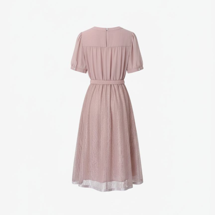 Pink dress on a white background